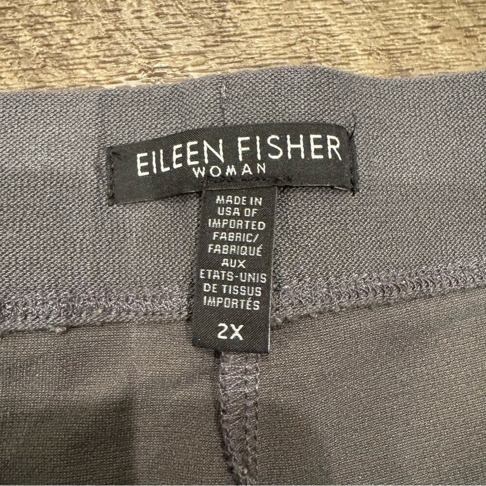 Eileen Fisher Woman Wide Leg Plus Size Gray Pull-On Crepe Pant Size 2X - Picture 7 of 10